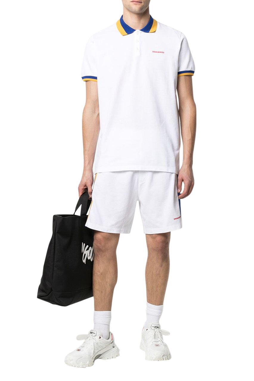 Dsquared2 Side Stripe Logo Shorts Wit