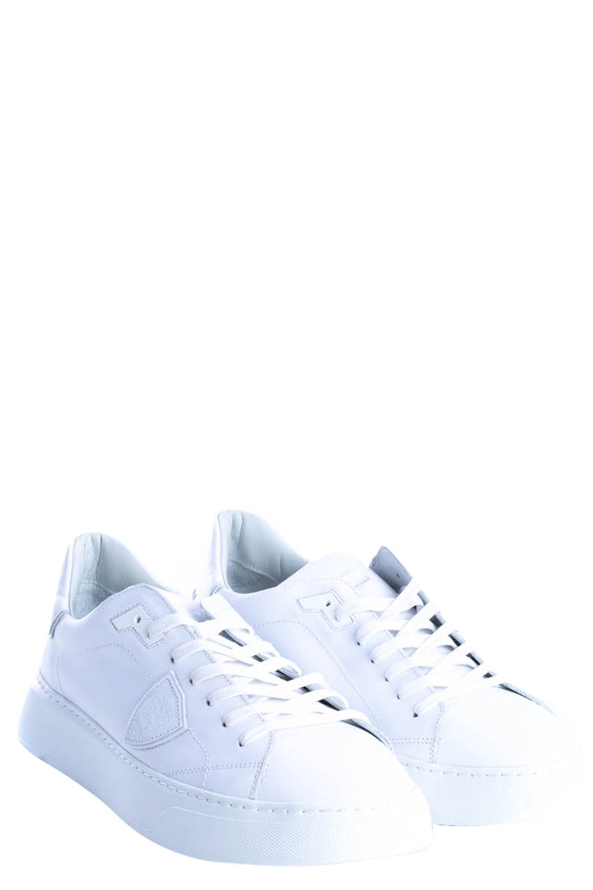 Philippe Model Temple White Leather Sneaker White Wit