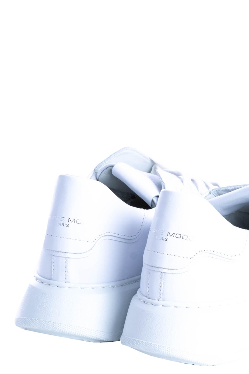 Philippe Model Temple White Leather Sneaker White Wit