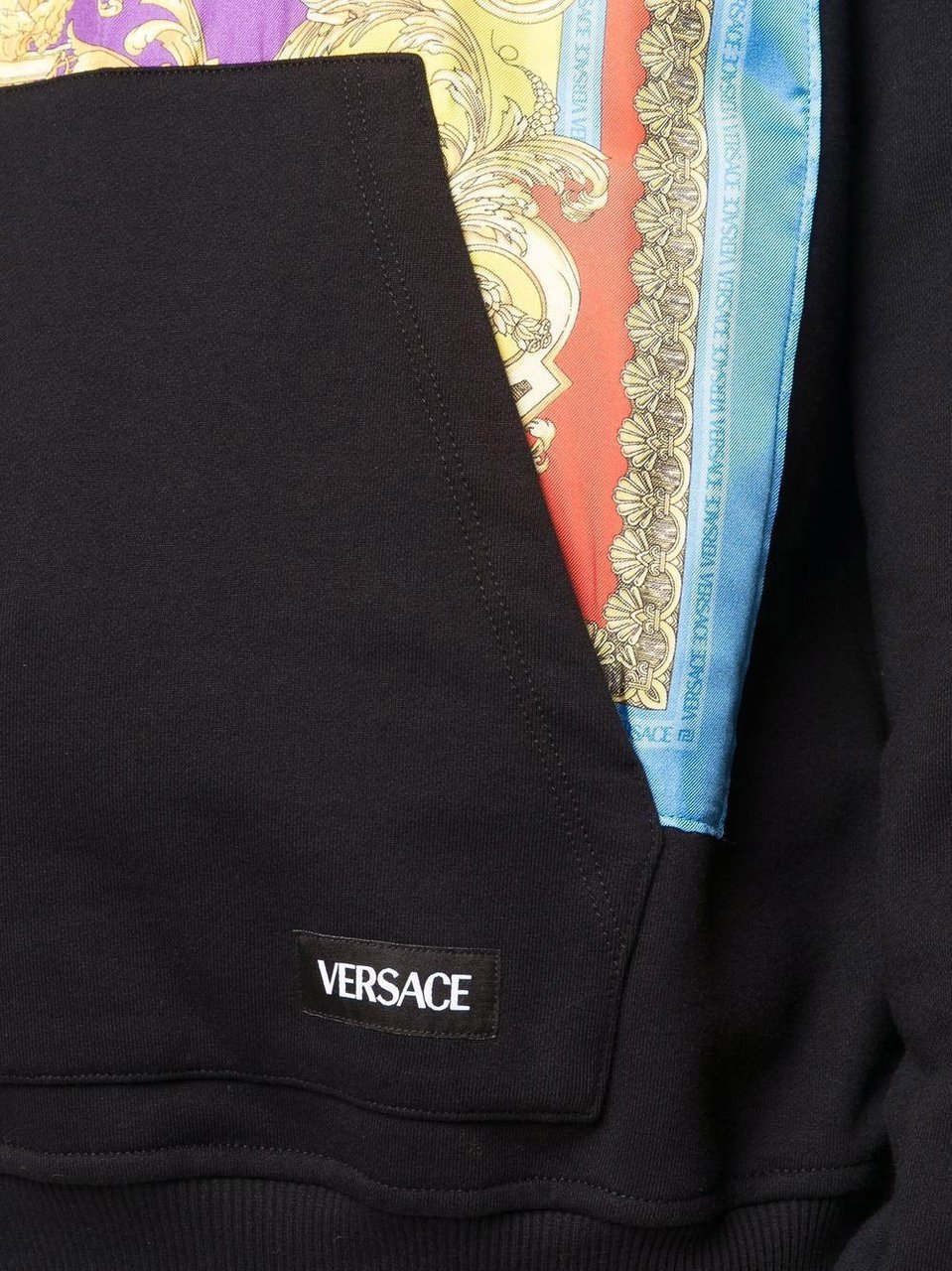 Versace Versace Hooded Patch Sweatshirt Zwart