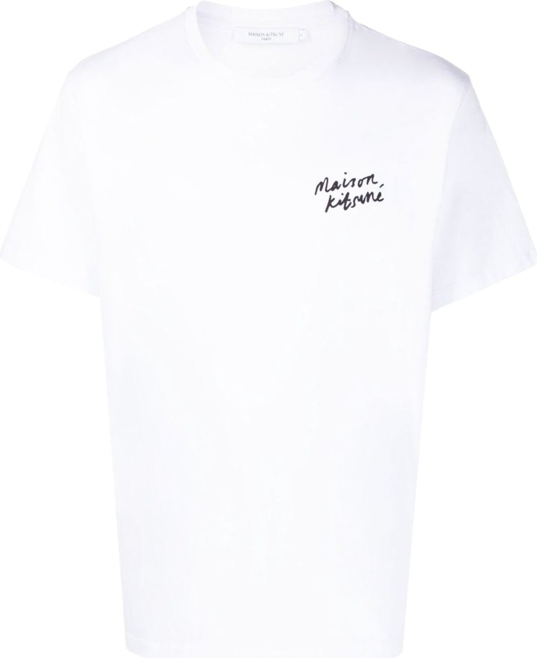Maison Kitsuné Mini Handwriting Classic T-shirt White Wit