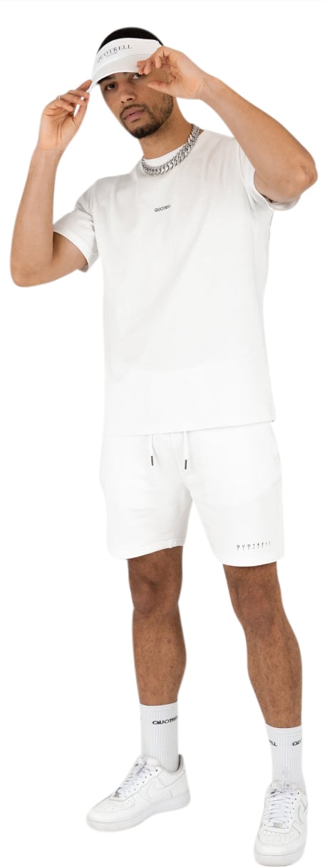 Quotrell Fusa Shorts | Off White / Grey Wit