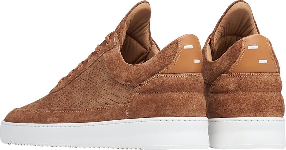 Filling Pieces Low Top Perforated Organic Brown Bruin