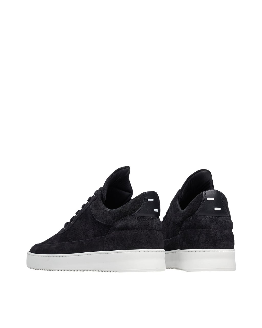 Filling Pieces Low Top Perforated Organic Black Zwart