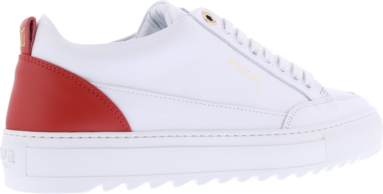 Mason Garments Tia - Leather - White / Red Wit