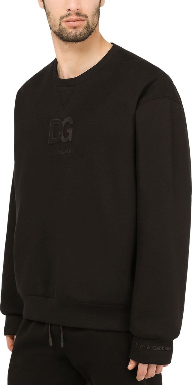 Dolce & Gabbana Logo Patch Sweatshirt Zwart