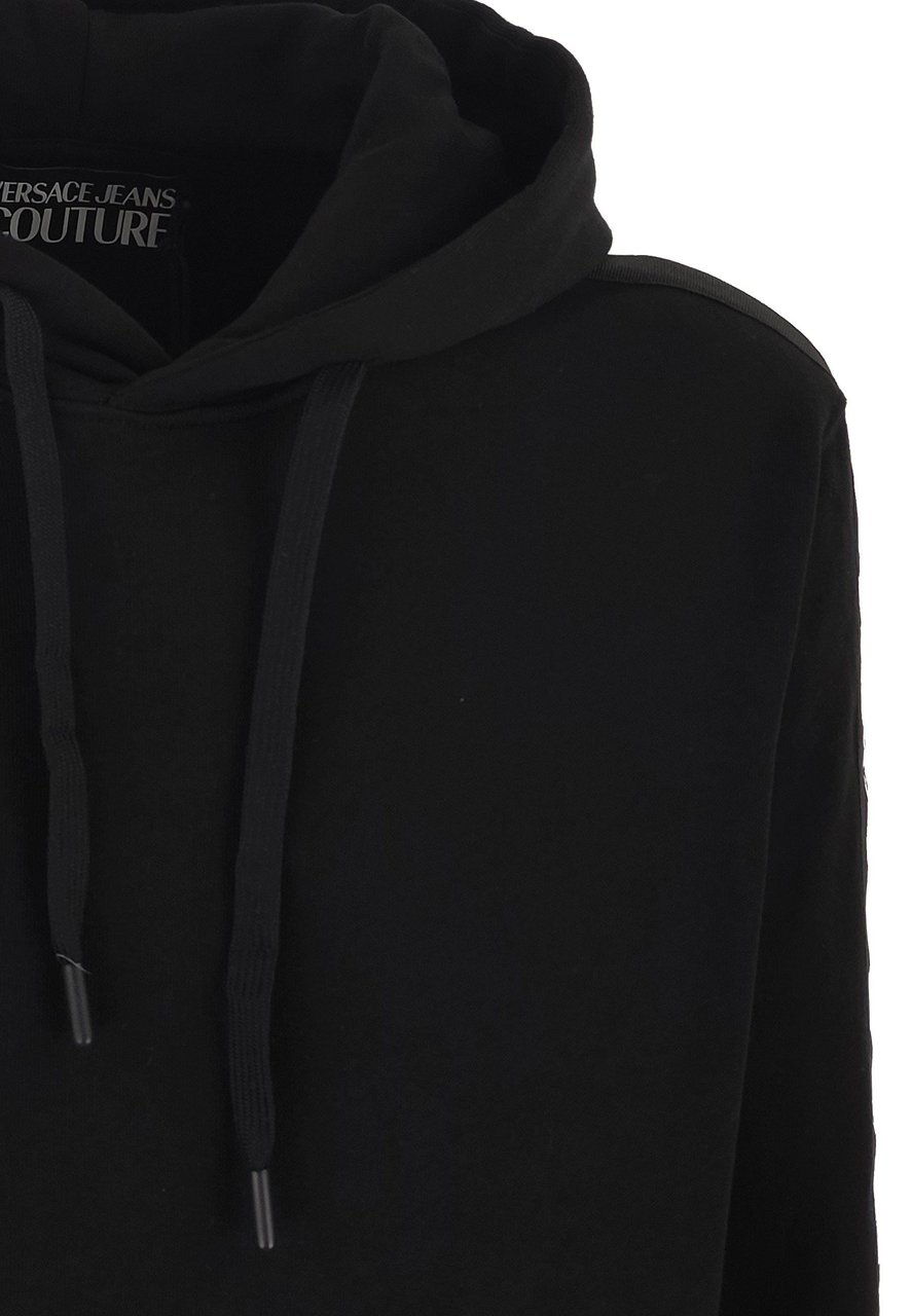 Versace Jeans Couture Logo Tape Black Hoodie Black Zwart