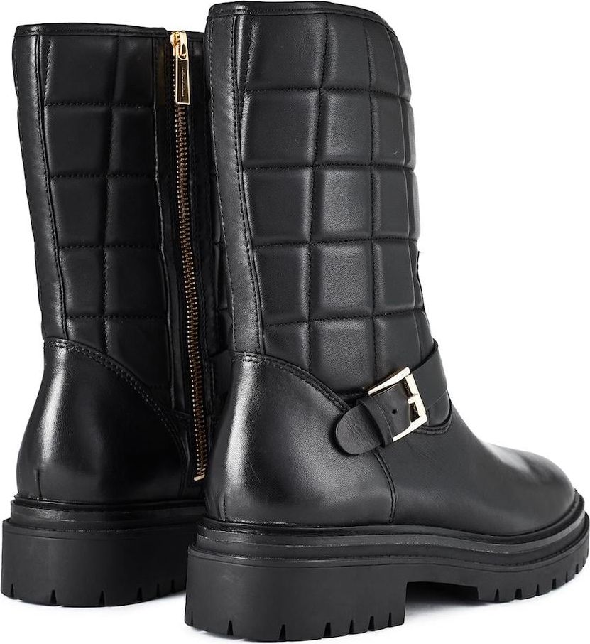 Michael Kors Layton Quilted Leather Boots Zwart