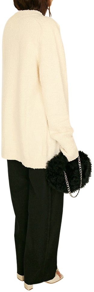 Maison Margiela Fluffy Cardigan Offwhite Wit