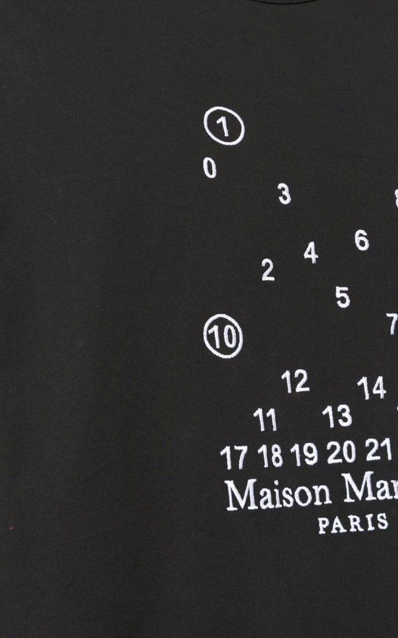 Maison Margiela Logo T-shirt Black Zwart