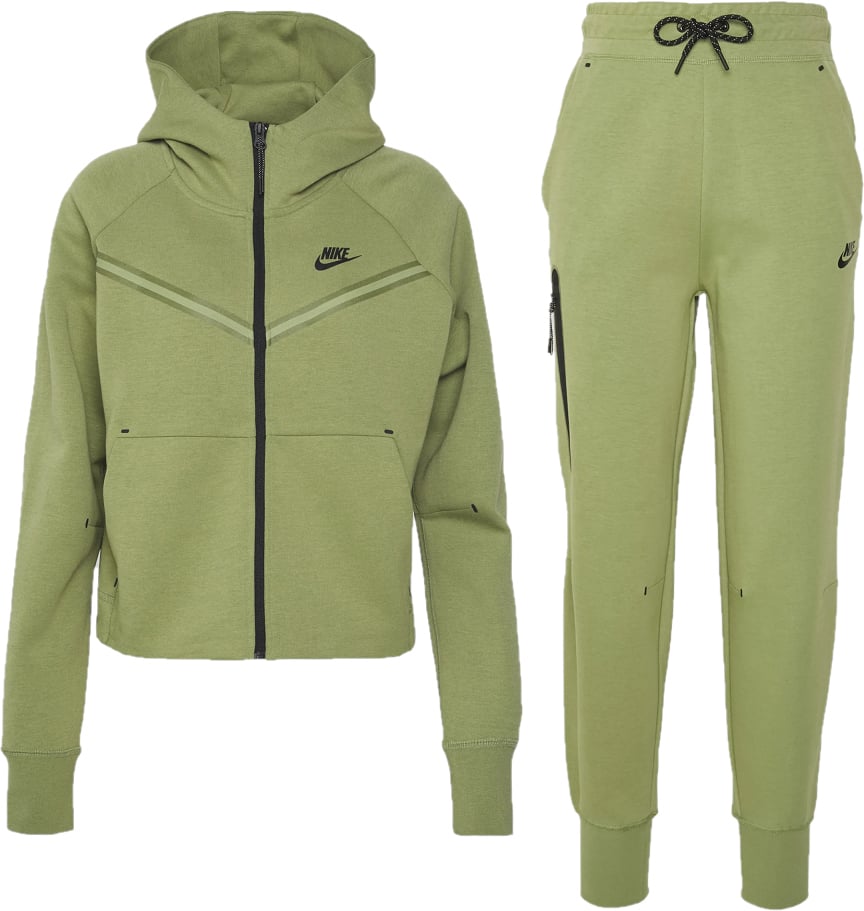 aardolie Kwijting toilet Nike Tech Fleece Dames Trainingspak Groen | 3 termijnen van elk €73,32