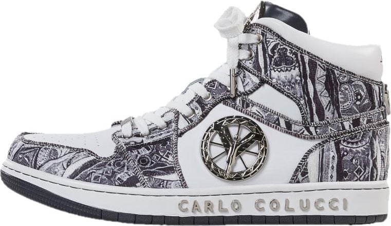 Carlo Colucci High-Strick Sneakers White/Grey Wit