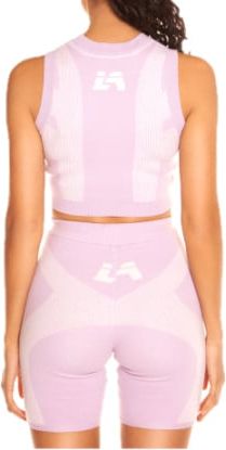 LA Sisters Cropped Knitted Sporty Two Piece Paars Paars