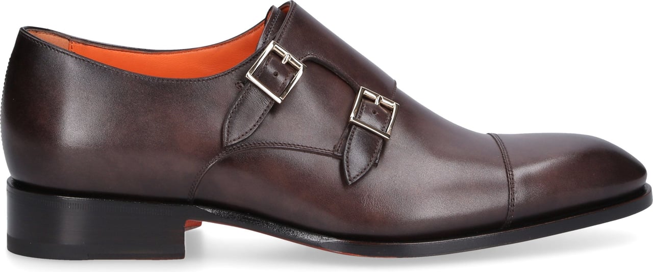 Santoni Monk Shoes Calfskin Clapton Bruin