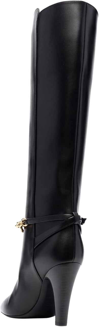 Saint Laurent Saint Laurent Leather Boots Zwart