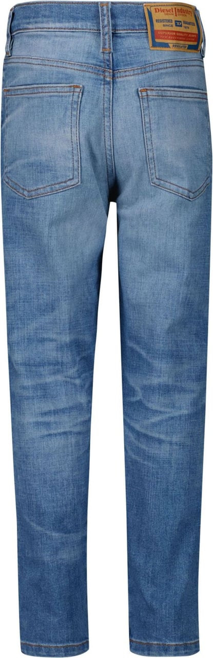 Diesel Alys Straight Leg Jeans With Rips Blauw
