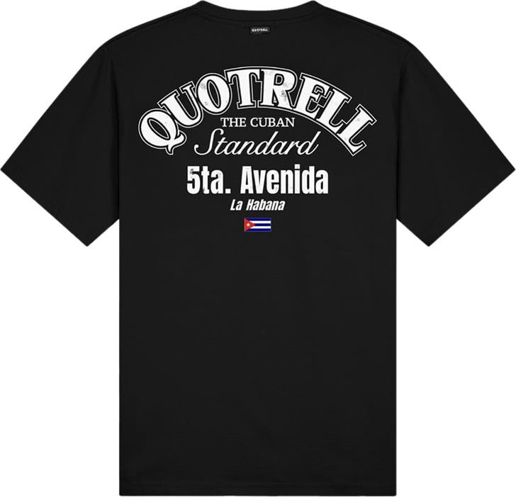 Quotrell Avenida T-shirt | Black/white Zwart