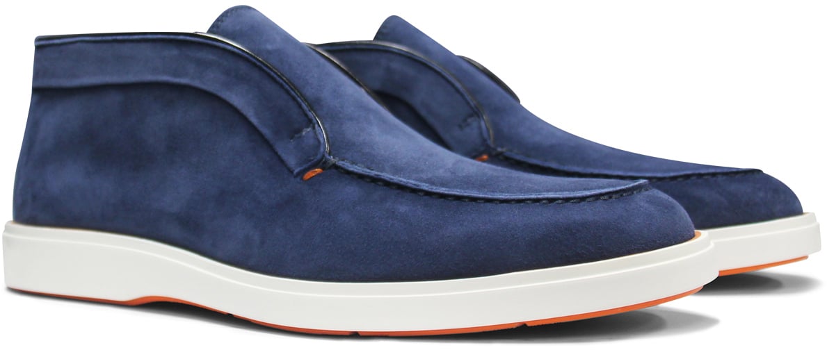 Santoni Instapschoen Blauw Blauw