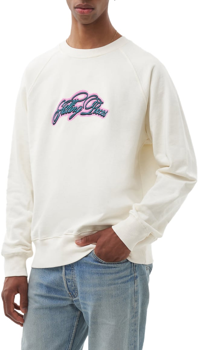 Filling Pieces Crewneck Glow Antique White Wit