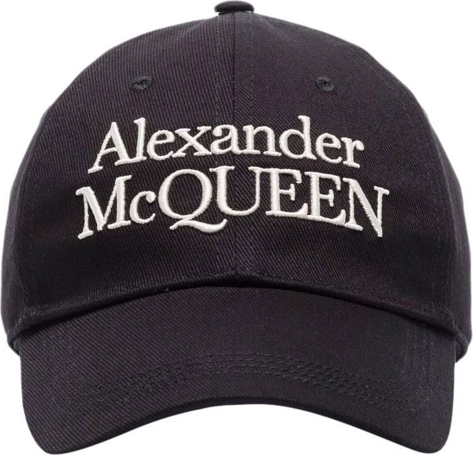 Alexander McQueen Logo Baseball Cap Zwart