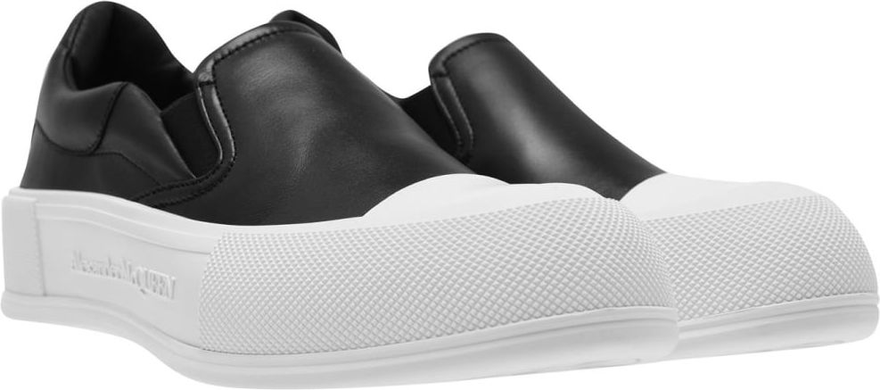 Alexander McQueen Deck Plimsoll Slip On Sneakers Zwart