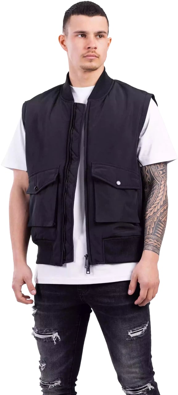 OFF THE PITCH Zip-Off Sleeve Jas Heren Zwart Zwart