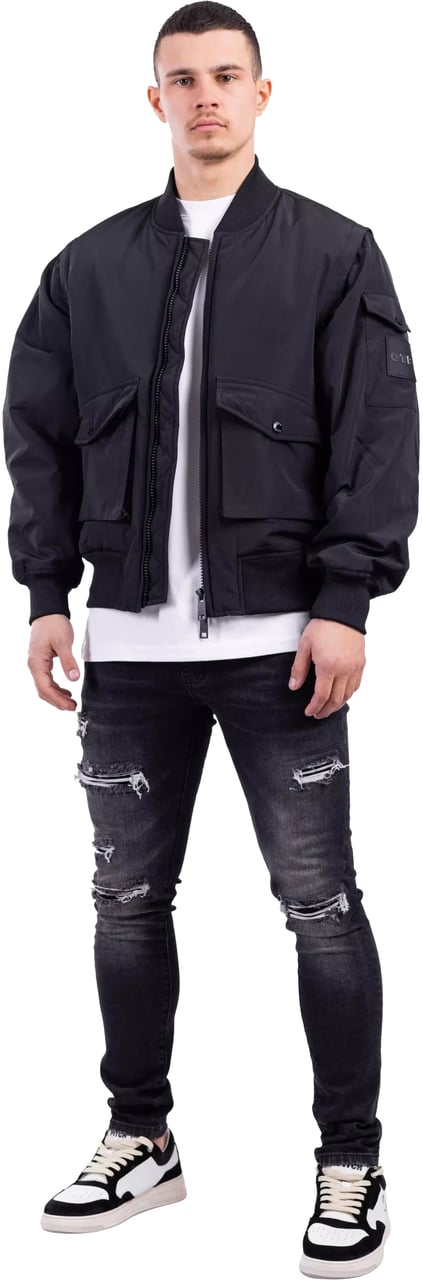 OFF THE PITCH Zip-Off Sleeve Jas Heren Zwart Zwart