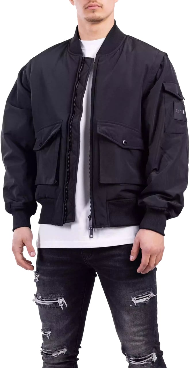 OFF THE PITCH Zip-Off Sleeve Jas Heren Zwart Zwart