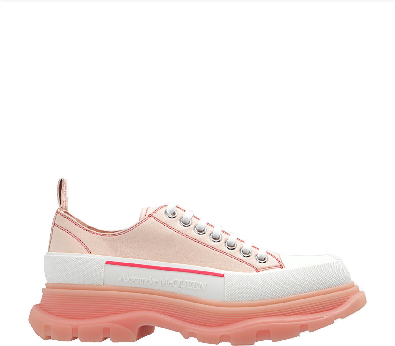 Alexander McQueen Alexander Mcqueen Tread Slik Leather Sneakers Roze
