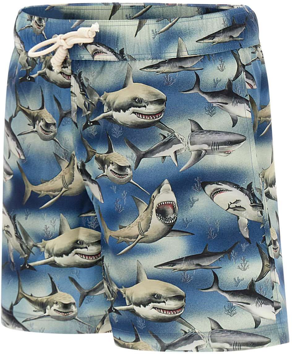Palm Angels Shark Logo Swim Shorts Blauw