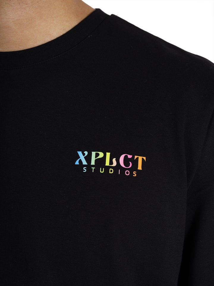 XPLCT Pacific T-Shirt Heren Zwart Zwart