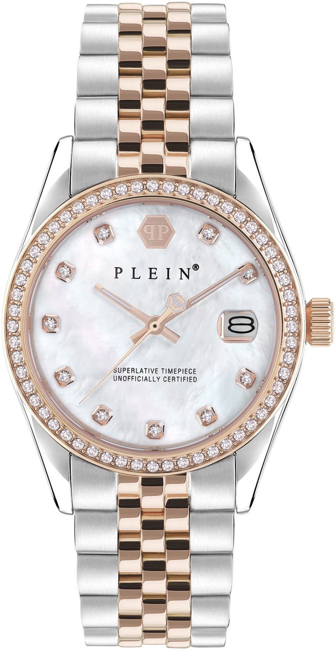 Philipp Plein Date Superlative PWYAA0223 dameshorloge 34 mm Wit