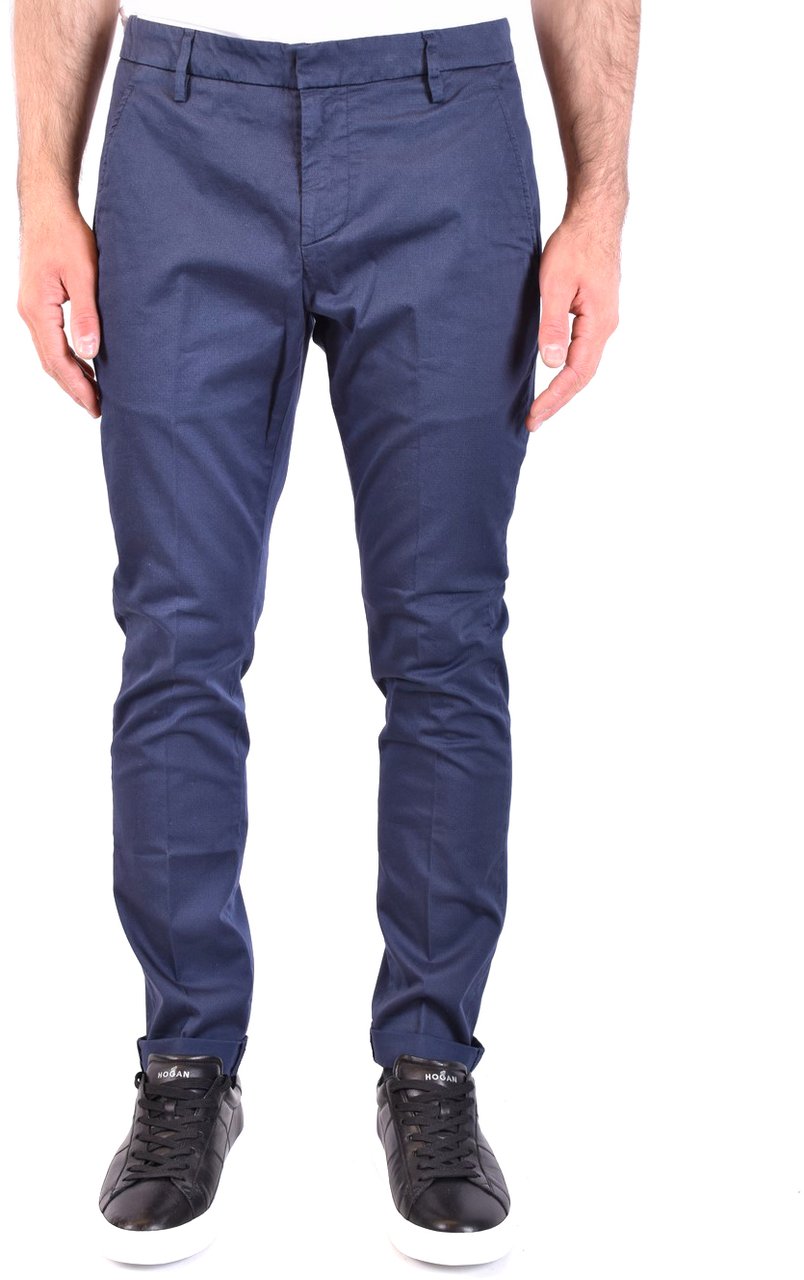 Dondup Trousers Cyan Blauw