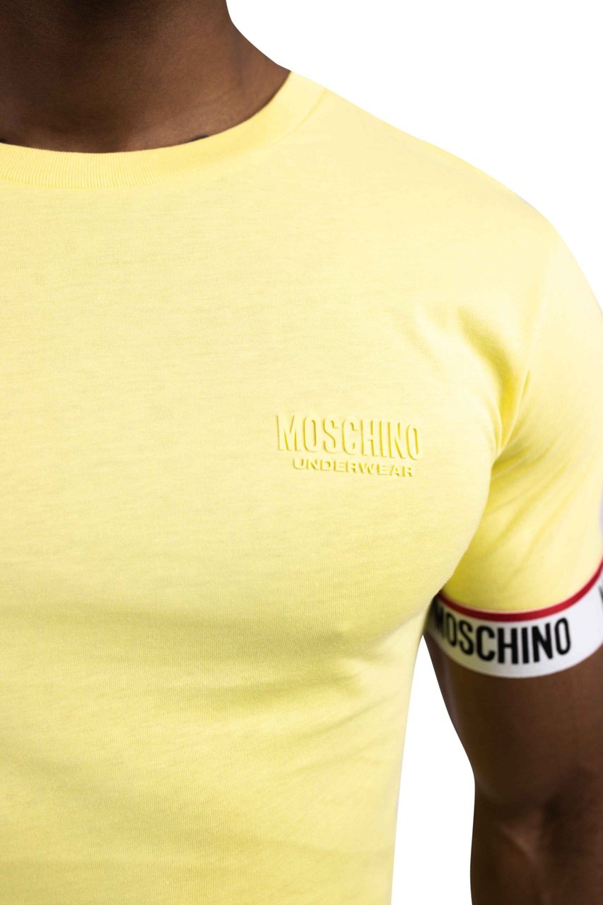 Moschino Basic T-Shirt Heren Geel Geel