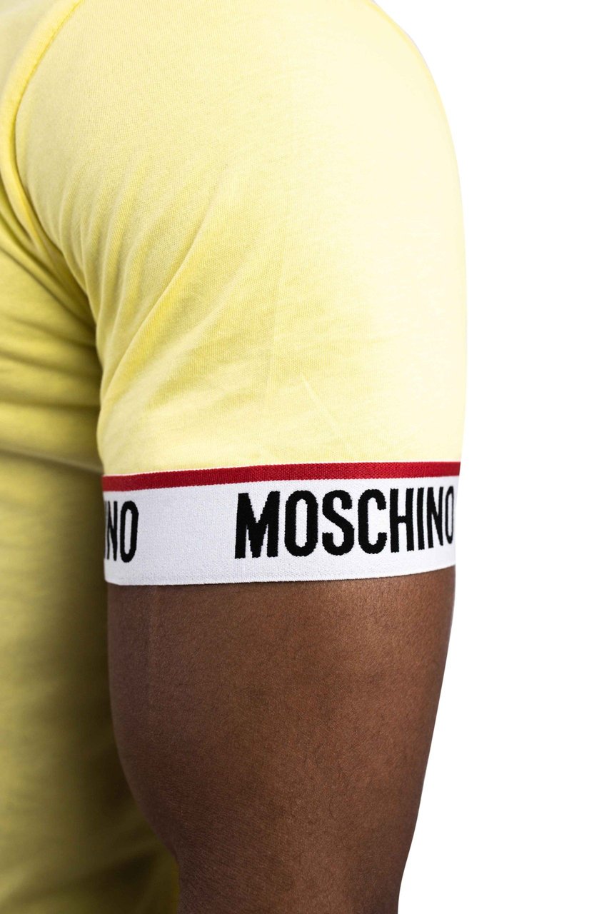 Moschino Basic T-Shirt Heren Geel Geel