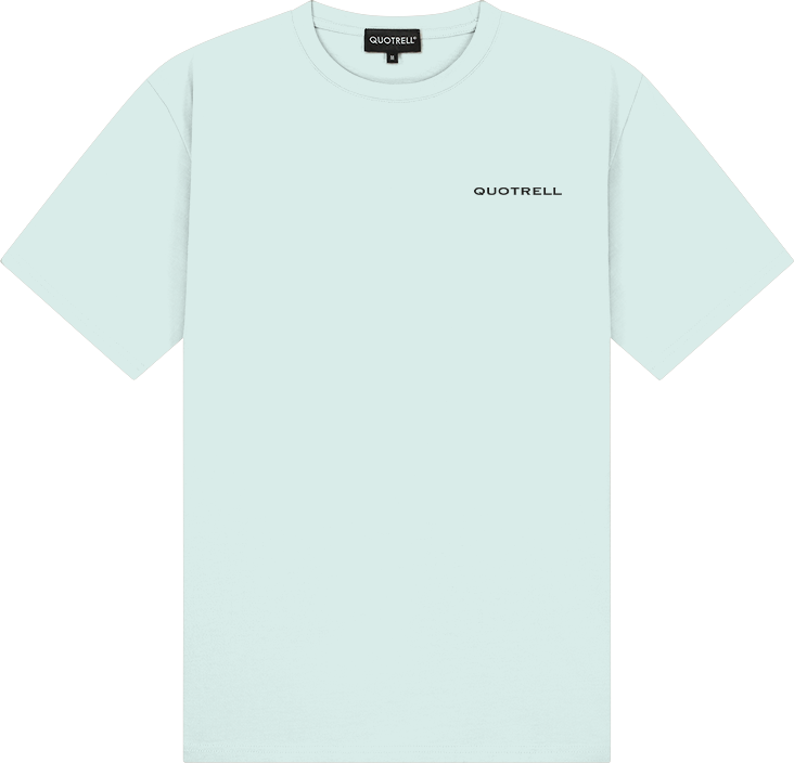 Quotrell Worldwide T-shirt | Faded Blue/black Blauw