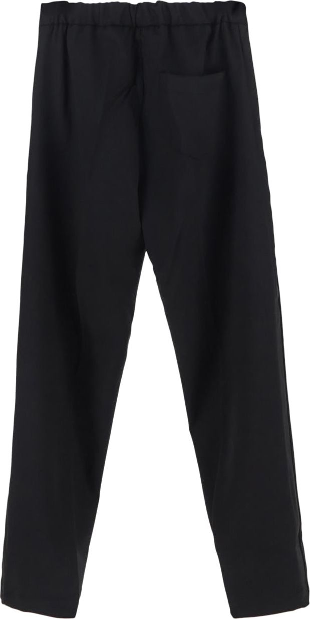 MM6 Maison Margiela Cool Wool Trousers With Side Bands Zwart