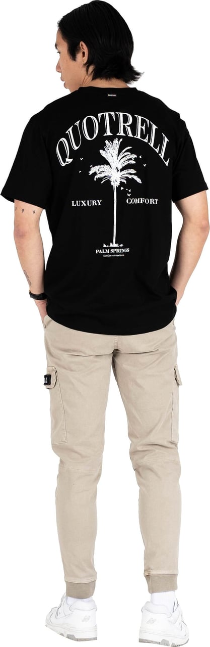 Quotrell Palm Springs T-shirt | Black/white Zwart