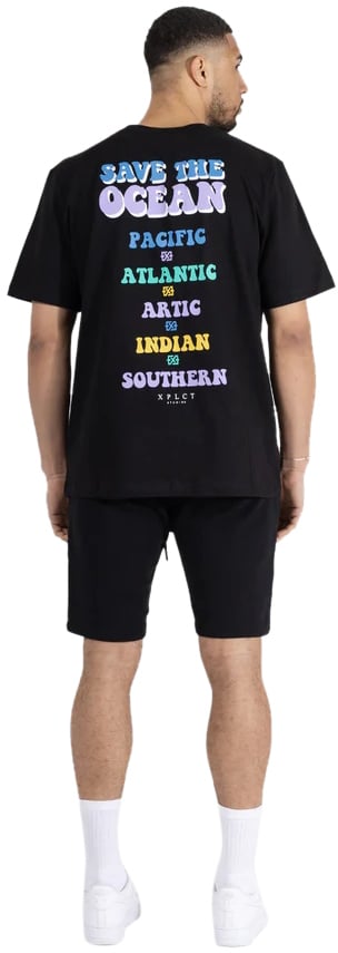 XPLCT Pacific T-Shirt Heren Zwart Zwart