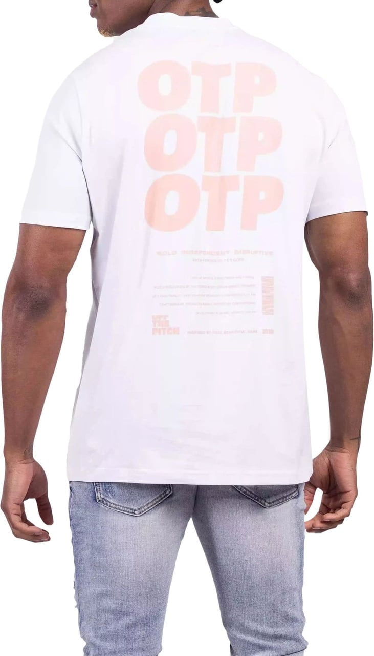 OFF THE PITCH 3.0 Regular T-Shirt Heren Wit/Oranje Wit