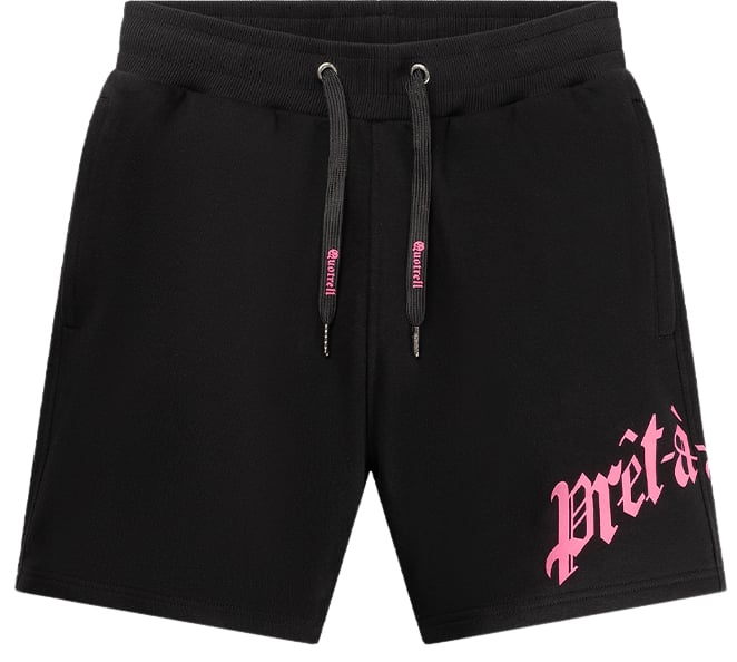 Quotrell Miami Shorts | Black/neon Pink Zwart