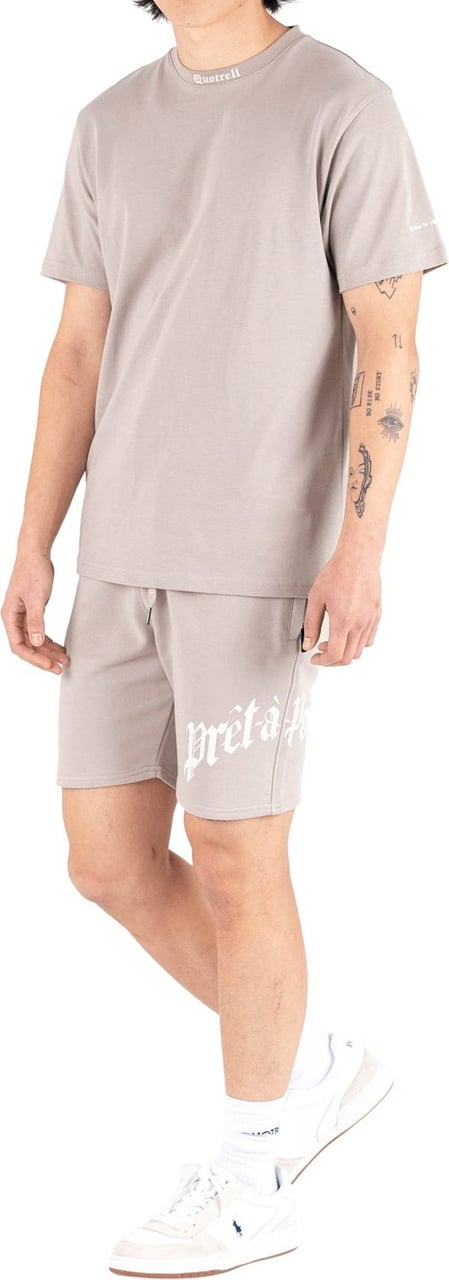 Quotrell Miami Shorts | Taupe/off White Taupe