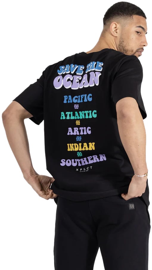 XPLCT Pacific T-Shirt Heren Zwart Zwart
