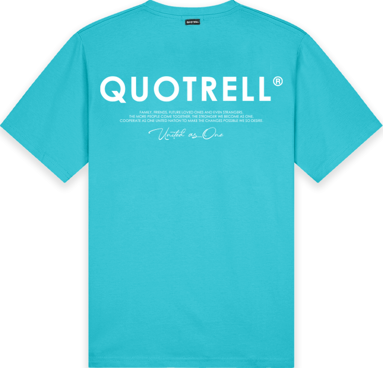 Quotrell Jaipur T-shirt | Aqua/white Blauw