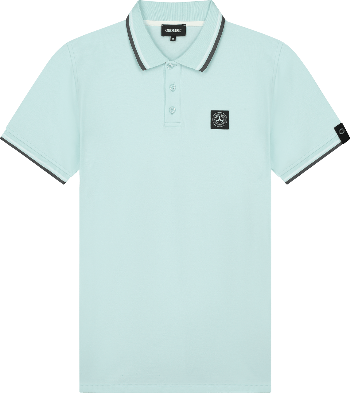 Quotrell Ithica Polo | Light Blue/grey Blauw