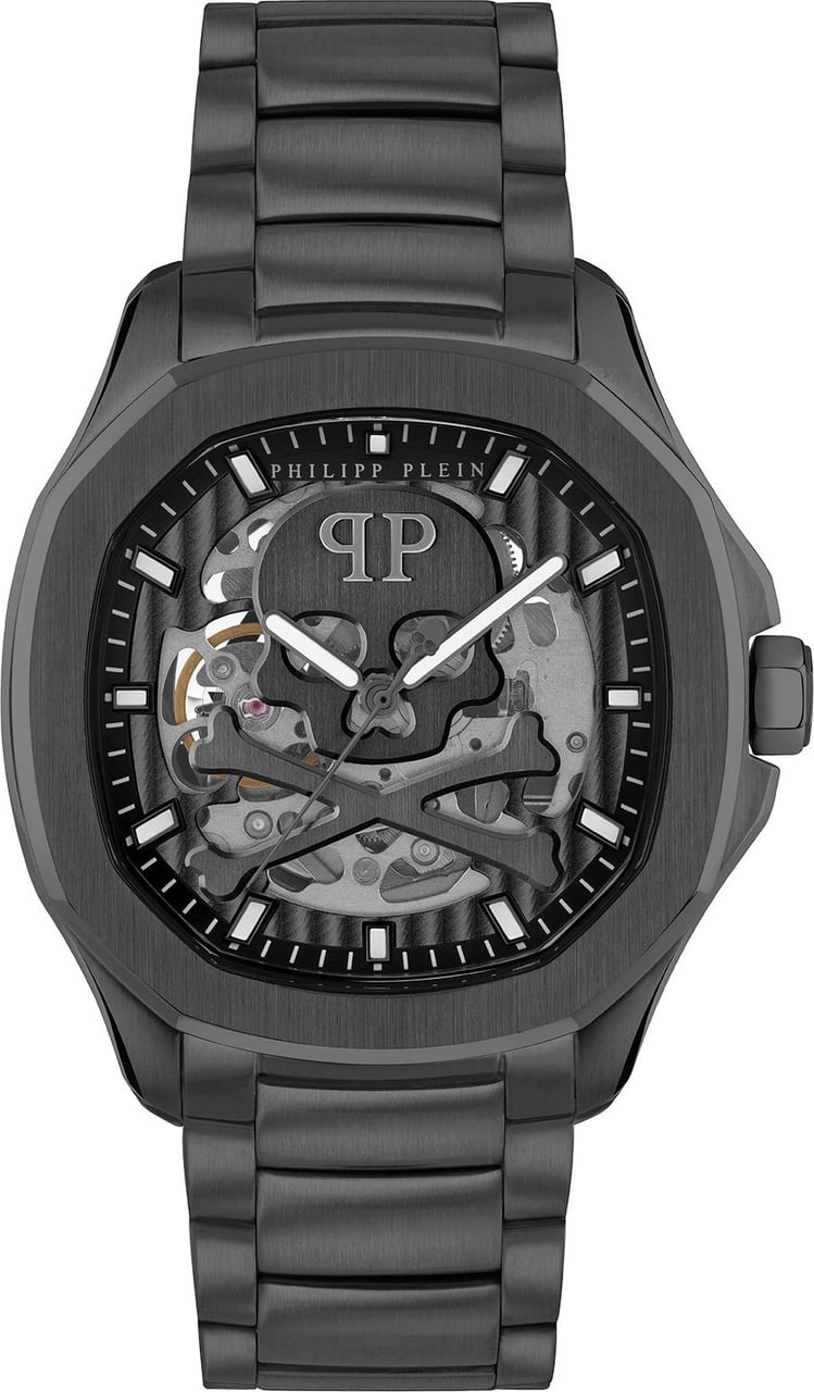 Philipp Plein $keleton $pectre PWRAA0423 automatisch horloge 42 mm Zwart