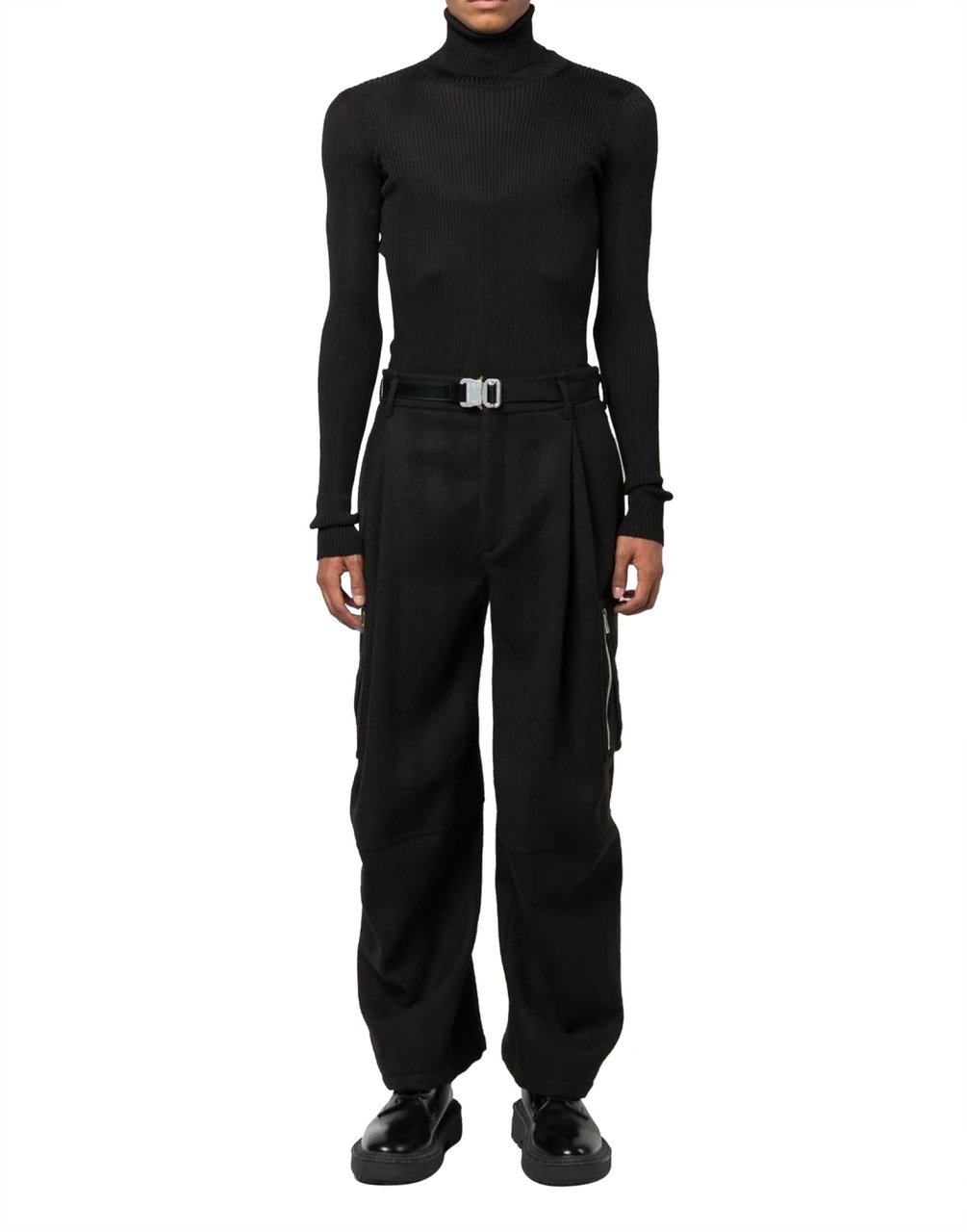 OFF-WHITE Helvetica Logo Turtleneck Sweater Zwart