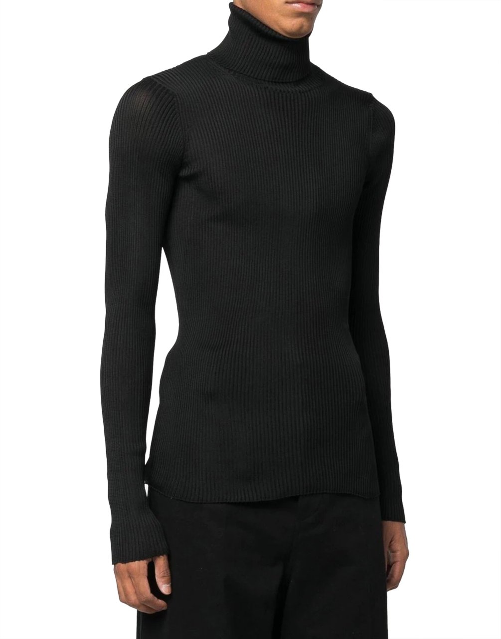 OFF-WHITE Helvetica Logo Turtleneck Sweater Zwart