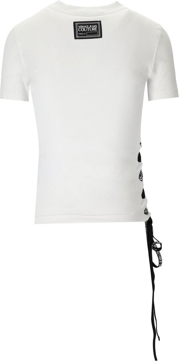 Versace Jeans Couture White T-shirt With Laces White Wit