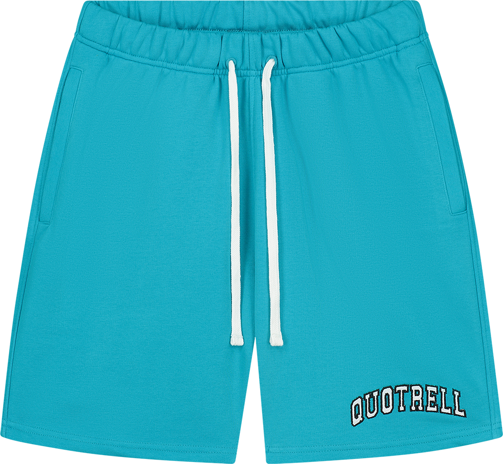 Quotrell University Shorts | Aqua/white Blauw